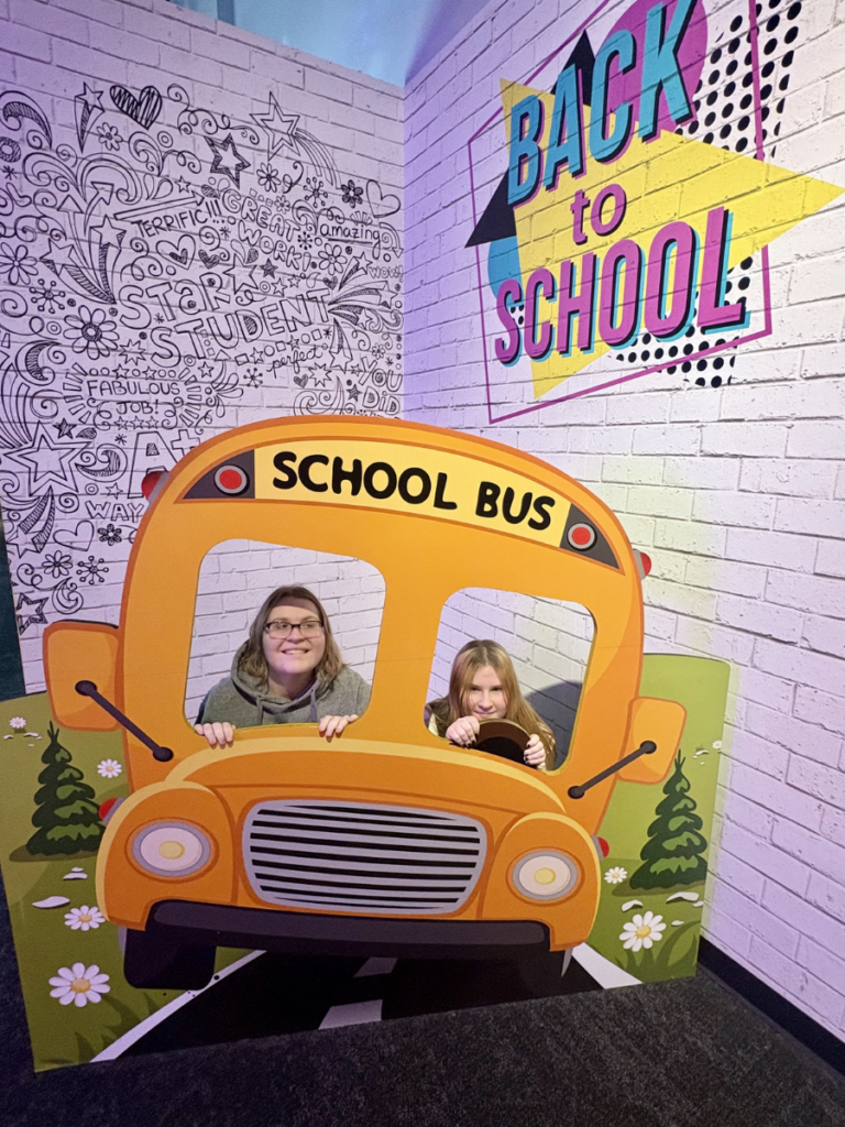 2-D Cardboard School Bus Photo Stand-In