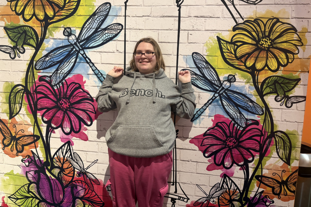 Swings Painted on a Brick Wall